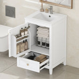20" Bathroom Vanity with Sink, Bathroom Cabinet with Soft Closing Door, Storage Rack and A Drawer, N725P185452K