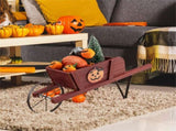 2 In 1 Wheelbarrow PlanterWooden Wagon Planter with 9 Magnetic Accessories for Garden Yard 42531482