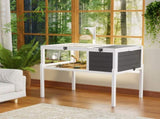 Reptile Habitat Tortoise House with Lamp Holder, Large Observation Window, Waterproof Tray, 64929180