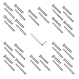 T316 20Pcs Stainless Steel Screw Fastener Kit with Wrench for 3/16" Wire Rope Cables 22636725