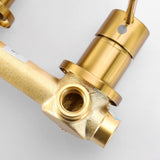 Wall Mount Faucet for Bathroom Sink or Bathtub, Single Handle 2 Holes Brass Rough-in Valve Included, 93436617