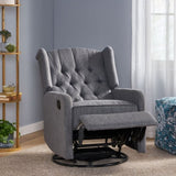 Classic Design, Manual Recliner Chair with 360-Degree Swivel 66842.00CHAR