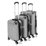3-in-1 Portable ABS Trolley Case 20" / 24" / 28" Gray 00470368