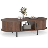 48 inch vintage coffee table with sliding slot door 82296919