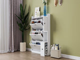 Versatile Shoe Cabinet with 3 Flip Drawers, Maximum Storage Entryway Organizer with Drawer, Free 27218764