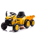 ZUN 12V Kids Ride On Electric Tractor Black Knight,Kids Ride On Toy.2WD,Non-skid tires, steering wheel, W1396P172856