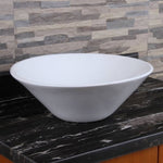 ZUN Ceramic Round Above Counter White Bathroom Sink Art Basin W99969283