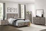 Rustic Style Bedroom Dresser of 7 Drawers Weathered Gray Finish Premium Melamine Laminate Wooden B011P146008