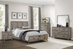 ZUN Rustic Style Bedroom Dresser of 7 Drawers Weathered Gray Finish Premium Melamine Laminate Wooden B011P146008