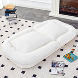 Folding Sofa Chair with 5 Adjustable Positions Plush Floor Lounge Chair for Gaming, Meditation, and W1935P299760