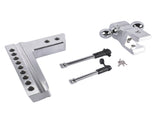 Adjustable Trailer Hitch Aluminum Fit 2.5" Receiver 8" Drop/Rise 18500 LBS 2" & 2-5/16" Dual Ball 17774233