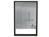 Medicine Single Door Cabinet 35" H, Two Interior Shelves, One External Shelf, Black B097133126