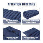 ZUN 2 PCS Set Outdoor Lounge Chair Cushion Replacement Patio Seat Cushion ,NAVY BLUE [Sale to Temu is 06974421