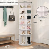 7 Tier Rotating Rack, High Bottom Design Rotating Rack Tower, Free Standing 360&deg Spinning W3204P300607