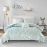 ZUN Metallic Comforter Set with Bed Sheets B03595877