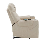 Light Grey Power Lift Recliner with Heating and Massage B062P215446