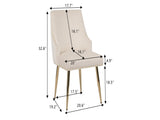 Hengming Dining Chair Modern Style Accent Chair Vertical Tufted Chair Set of 2,Beige W212P427002