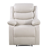 Beige Power Recliner with Pillow Top Arms B062P184509