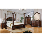 ZUN Formal Traditional 1pc Nightstand Only Brown Cherry Solid wood 3-Drawers Intricate Accents Glides B011139600