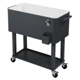 87.5*91*38.5cm 80QT Rectangular Plastic Box Iron Foot Tube Refrigeration and Insulation Cart Dark 42627909