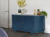 47''Oval Storage with 4 Doors,Buffet Sideboard with Storage, Fluted Accent Storage W2295P290657