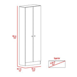 Buxton Rectangle 2-Door Storage Tall Cabinet White Washed Oak B06280485