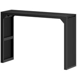 46" Solid Wood Narrow Console Table Black for Living Room, Foyer T3210P298182