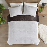 Full/Queen Faux Fur to Mink Down Alternative Comforter Set B03597271