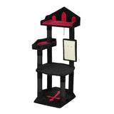 Gothic Cat Tree - 49in Black Cat Tower with Throne Goth Bed, Coffin-shaped Perch, Durable Sisal 99182828