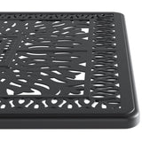 L58.27*W34.65-inch Cast Aluminum Patio Dining Table With Black Frame and Umbrella Hole W1710P166030