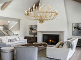 36-Light Gold Chandelier Industrial Iron Candle Chandelier Modern Suspended Farmhouse Chandeliers W5008P464950