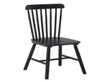 4 pieces of chair, black, rubber wood material, chair, solid wood chair, solid wood 96543419