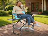 31" Tall Directors Chair with Footrest, 4Portable Bar Height Folding 89119970
