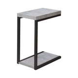 Cement and Black Snack Table B062P145587
