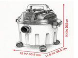 2.6 Gallon Wet Dry Vac, 2.5 Peak HP 3 in 1 Portable Shop Vacuum with Blowing Function, Attachments 50519781