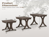 3-Piece Nesting Coffee Table Set, Space-Saving Design with Vintage Wood-Like Finish for Living Room 57988599