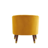 Upholstered Barrel Accent Chair With Wooden Legs N768P175907O