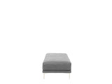Modern Antique Gray Breathable Leatherette Large Ottoman Metal Legs 1pc Cocktail Ottoman Living Room B011P205225