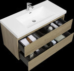 ZUN 42" Floating Bathroom Vanity with Sink, Modern Wall-Mounted Bathroom Storage Vanity Cabinet with W1573P152700