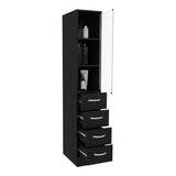 Vanguard Linen Cabinet, Three Shelves, Four Drawers White B200P286969