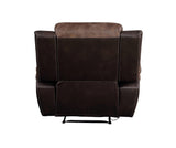 Toffee and Espresso Polished Tufted Recliner B062P215443