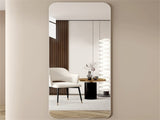 65"x 24" inch Full Body round corner mirror for Living Room Bedroom Cloakroom Wall with 09951334