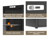 34.6"H Metal Locker Storage Cabinet with Lock, Small Lockable Employees Locker with Adjustable Shelf 01860078