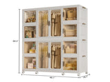 Portable Wardrobe Closet Storage Organizer for Clothes,Clothes Dresser,12 Magnetic Doors-12 Cubes & 72797248
