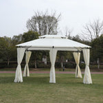 ZUN 13x10 Outdoor Patio Gazebo Canopy Tent With Ventilated Double Roof And Mosquito net W419P144892