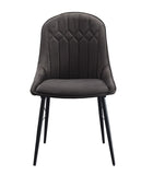 Abraham Dark Gray Fabric & Black Finish Side Chair B2726P338679