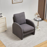 Modern Sherpa Upholstered Accent Chair, Comfortable Living Room Armchair, Lounge chair for Bedroom, W1765P169734