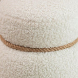 WKJ1Y White snowman stool, Greig plush cushion, playful and cute, suitable for any spacehite W2085P166458