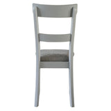 Two Tone Grey and Pearl Grey Ladder Back Side Chairs B062P182718