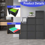 2 Drawer Metal Vertical File Cabinet with Lock Office Home Steel Vertical File Cabinet for A4 34682800